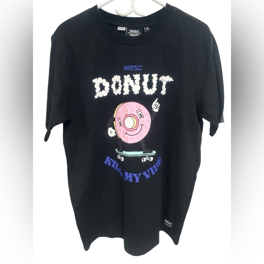 WESC Black Donut Graphic Adult T-Shirt